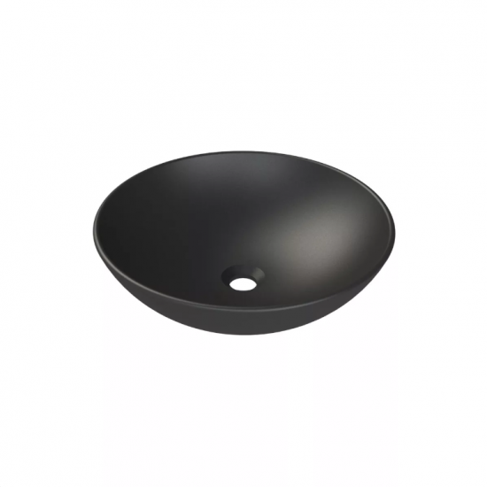 Επικαθήμενος Νιπτήρας Πορσελάνης Φ46 cm Cerastyle Zero 071607-97 Μαύρο Ματ